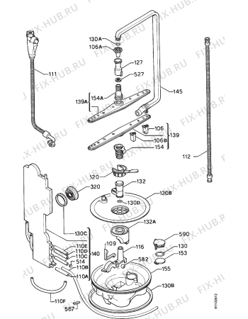 Взрыв-схема посудомоечной машины Kuppersbusch IGV689.0 - Схема узла Hydraulic System 272